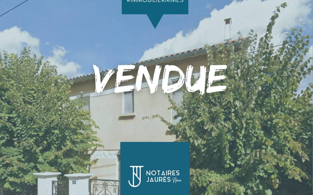VENDUE – Nîmes Camplanier – Maison de type 6 – 141 m² érigée sur 2 niveaux avec jardin attenant de 340m²